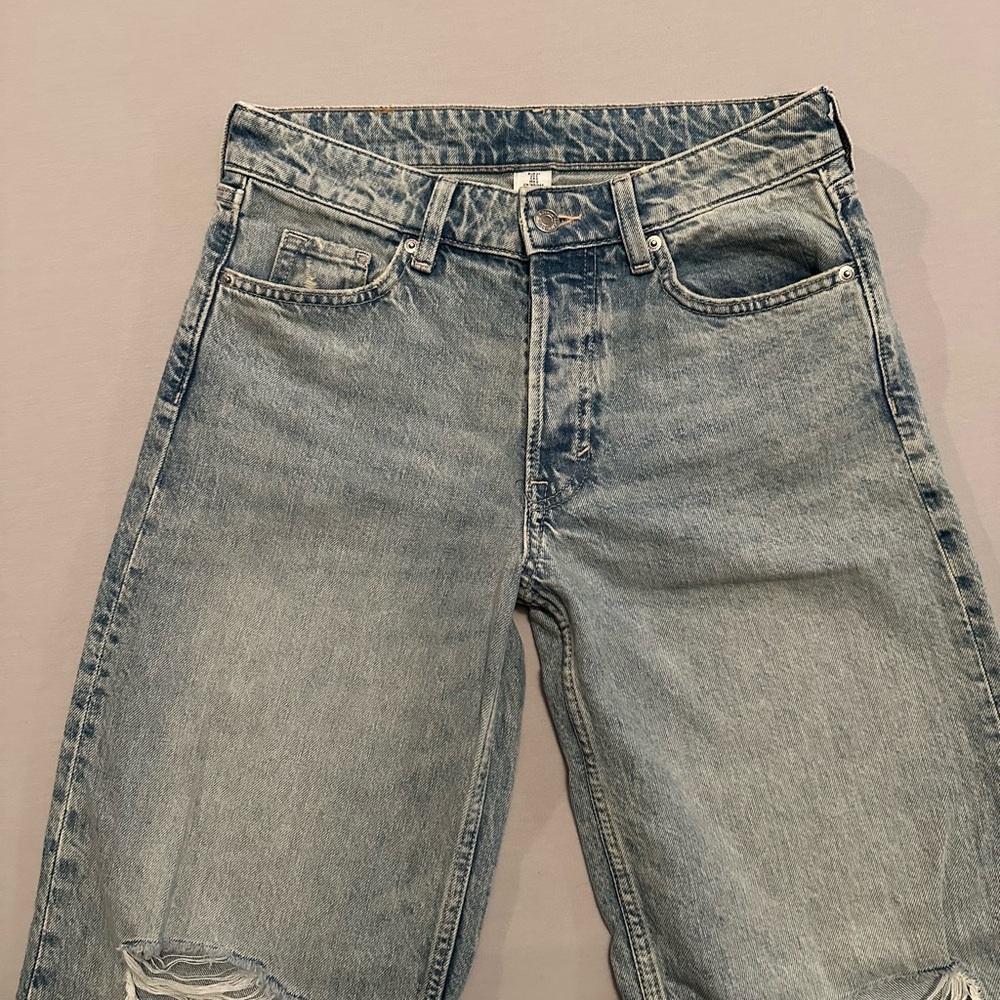 H&M Classic Blue Wide Leg Denim Jeans